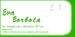 eva borbola business card